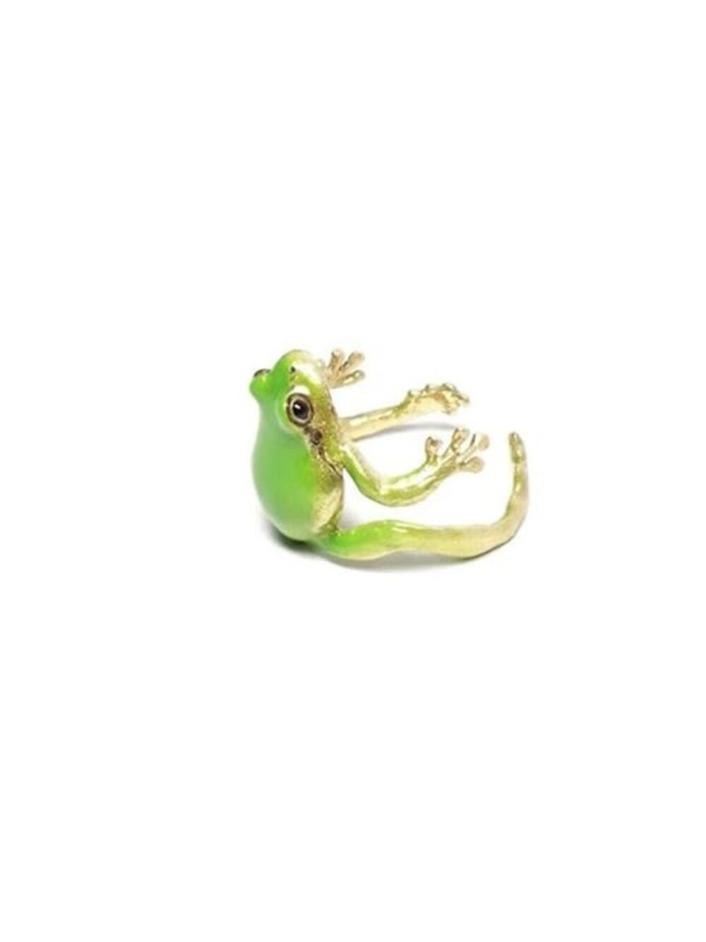 Vintage Punk Animal Jewelry Gift - Delicate Tree Frog Ring, Open Frog Shaped,